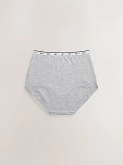 Blanc/Noir/Gris - Lot de 4 culottes à logo en coton