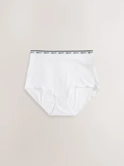 Blanc/Noir/Gris - Lot de 4 culottes à logo en coton