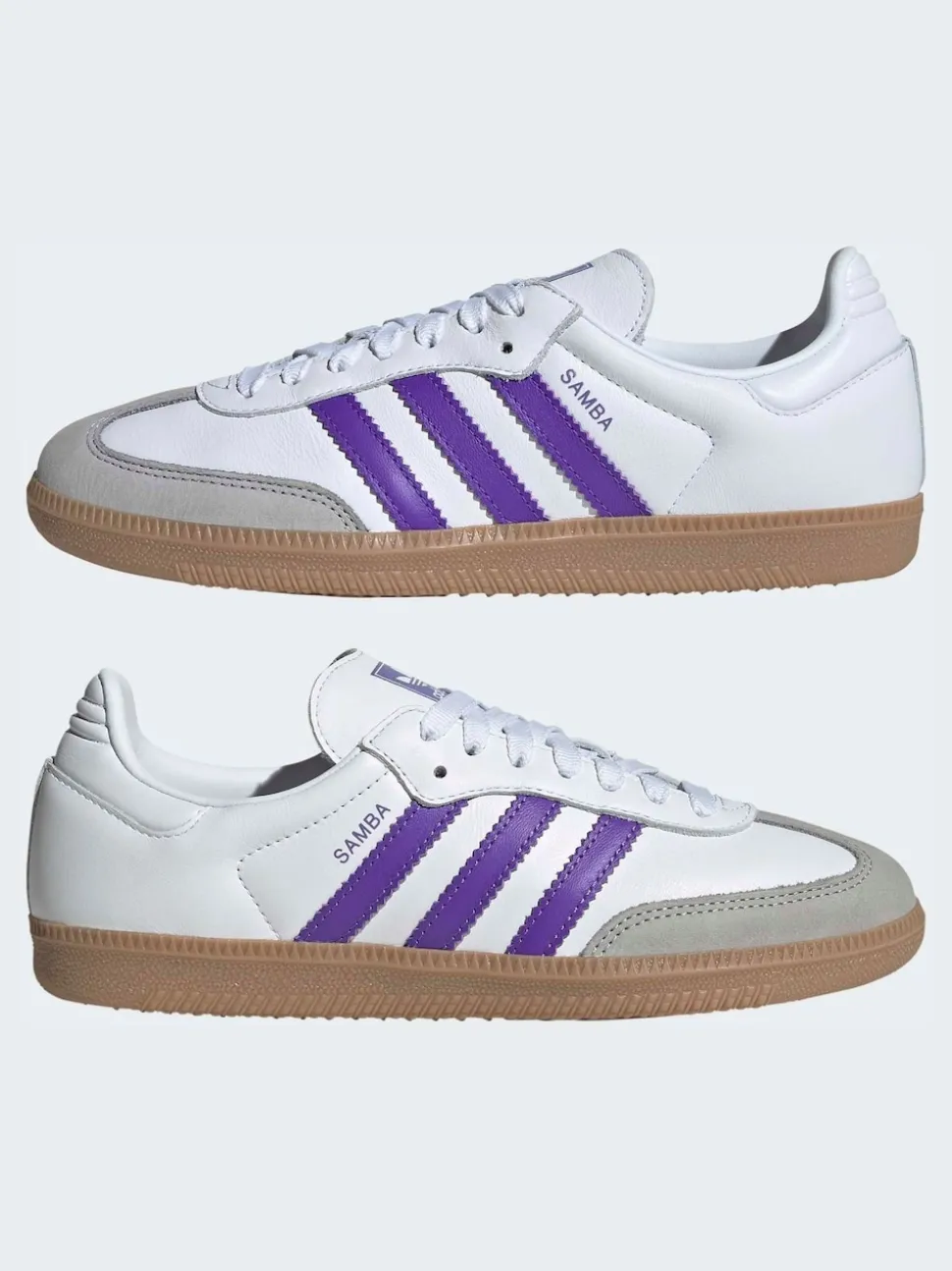 Blanc/Pourpre - Baskets Adidas Original Samba Og