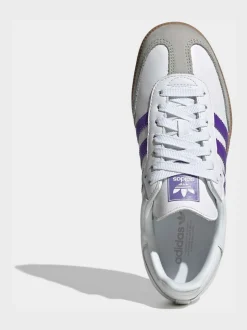 Blanc/Pourpre - Baskets Adidas Original Samba Og