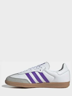 Blanc/Pourpre - Baskets Adidas Original Samba Og