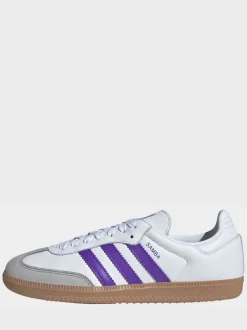 Blanc/Pourpre - Baskets Adidas Original Samba Og