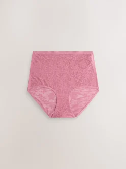 Blanc/Rose/Marine - Lot de 7 culottes en dentelle collée Comfort