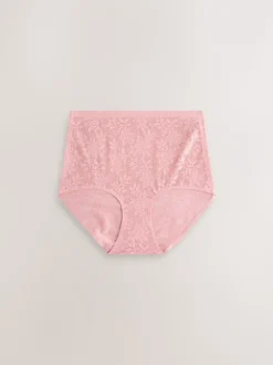 Blanc/Rose/Marine - Lot de 7 culottes en dentelle collée Comfort