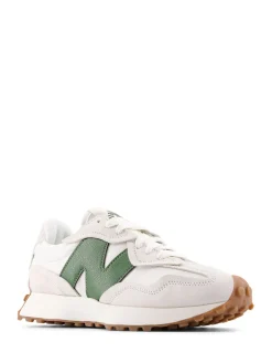 Blanc/Vert - New Balance 327 Trainers