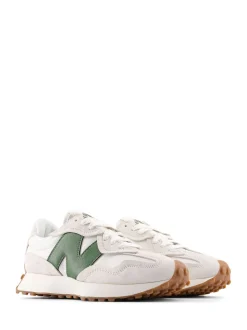 Blanc/Vert - New Balance 327 Trainers