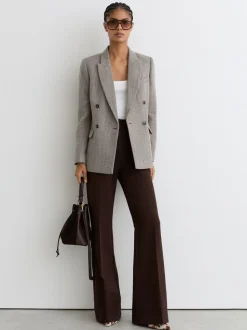 Blazer à double boutonnage Reiss Ember à chevrons en laine et coton