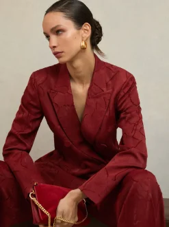 Blazer croisé en jacquard Atelier Ottelie