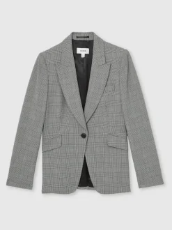 Blazer de costume à carreaux à simple boutonnage Reiss Brooklyn