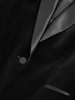 Blazer de costume simple boutonnage Reiss Myrtle en velours