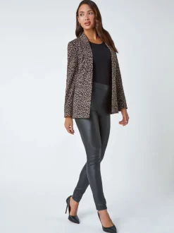 Blazer extensible Roman à imprimé animal