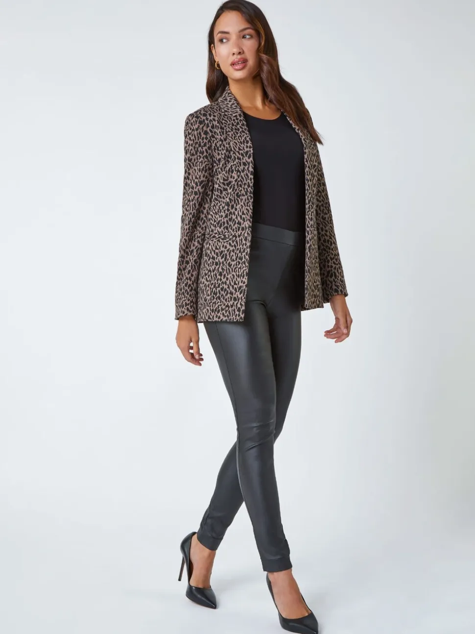 Blazer extensible Roman à imprimé animal