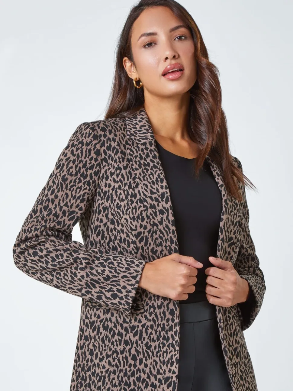 Blazer extensible Roman à imprimé animal