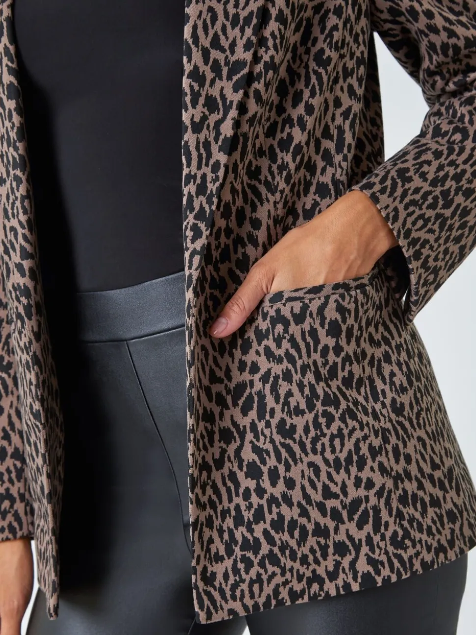 Blazer extensible Roman à imprimé animal