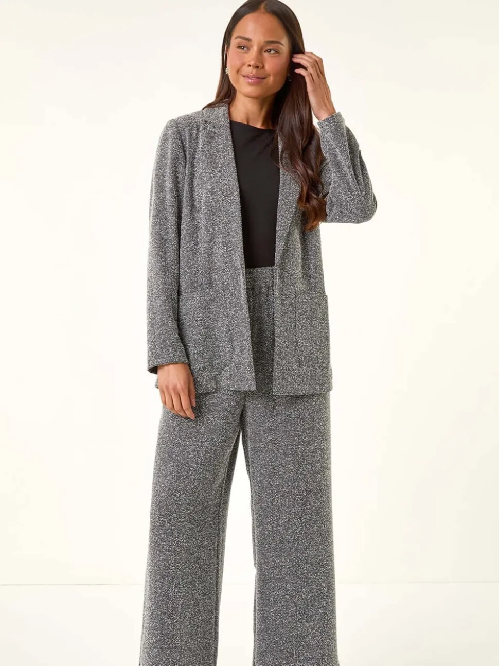 Blazer Roman Petites tailles à poche à chevrons