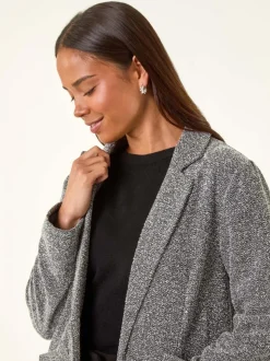 Blazer Roman Petites tailles à poche à chevrons