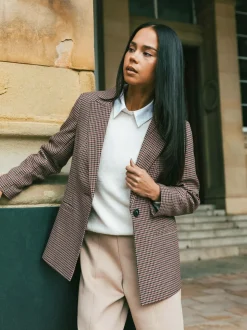 Blazer Roman Petites tailles Pied-de-poule