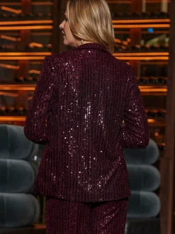Blazer Sosandar Sequin coupe décontractée