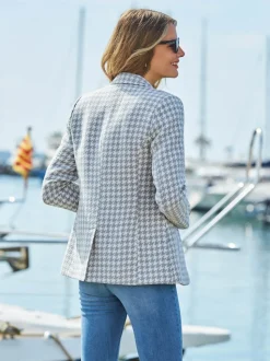 Blazer Sosandar vichy à dents de chien
