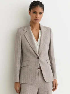 Blazer Texture à boutonnage simple Reiss Isla