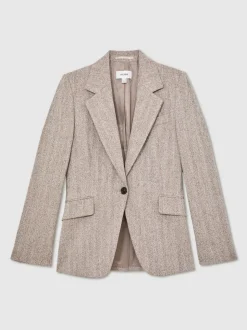 Blazer Texture à boutonnage simple Reiss Isla