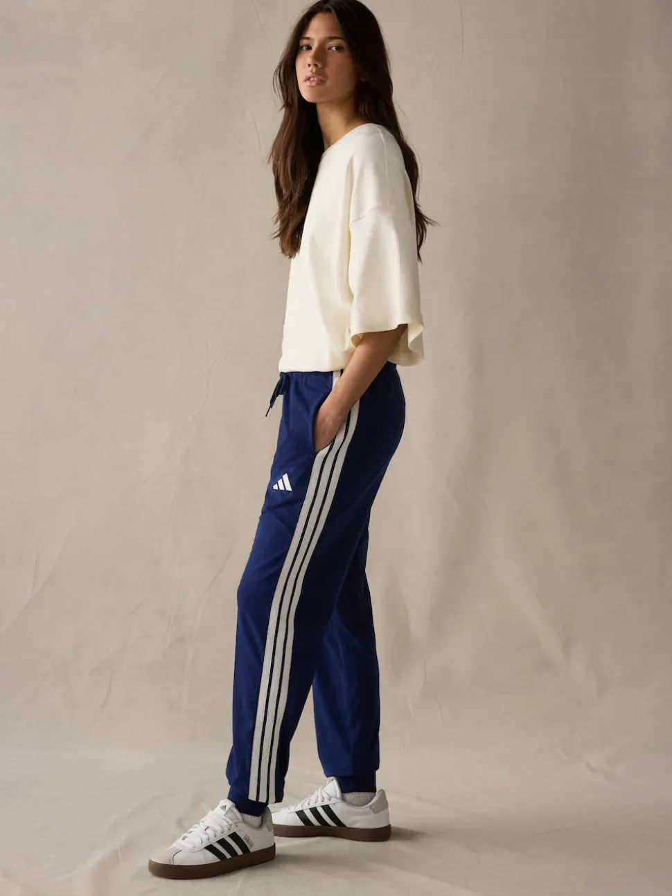 Bleu - adidas Essentials Survêtement à poignets 3Rayures