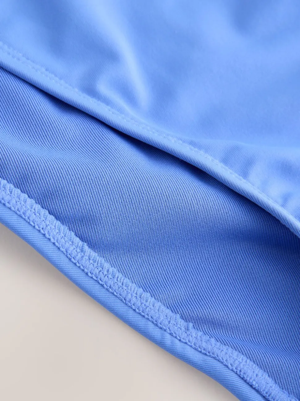 bleu - Bas de bikini taille haute en V