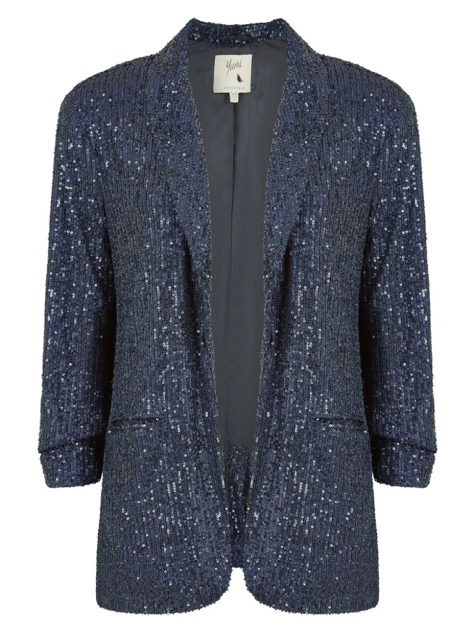 Bleu - Blazer Yumi Sequin avec poches