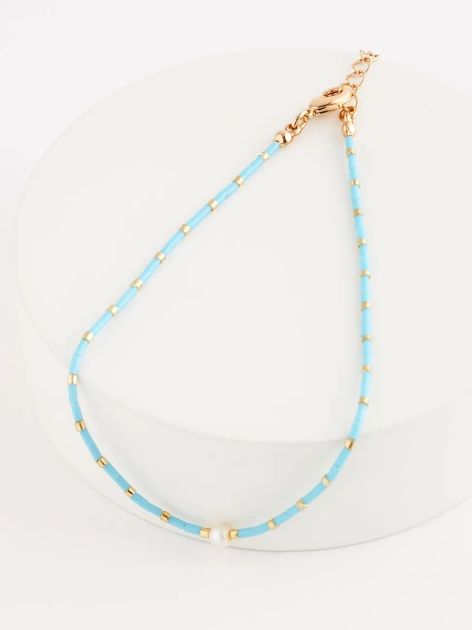 Bleu - Bracelet de cheville en perle