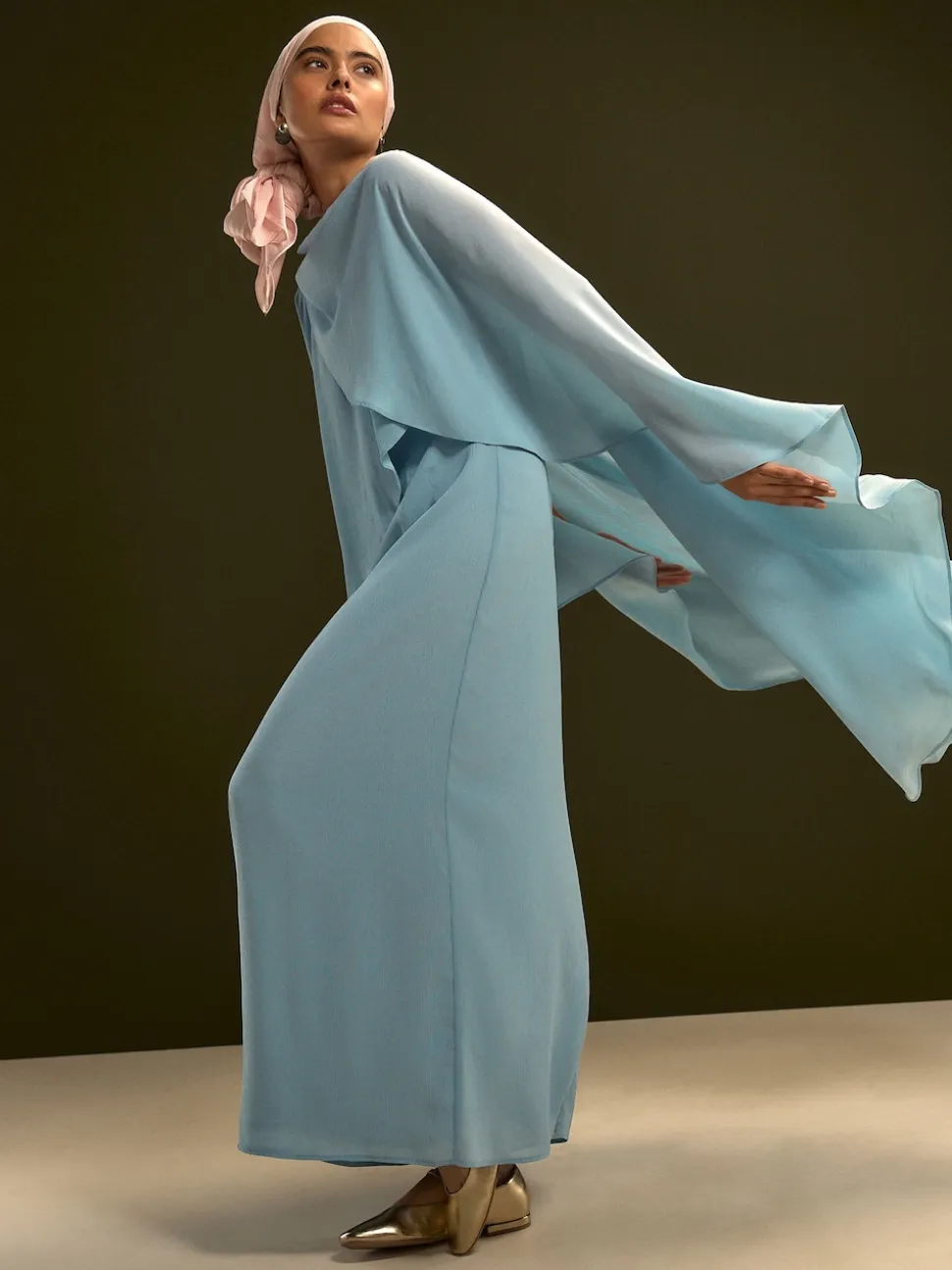 Bleu - Cape Robe longue