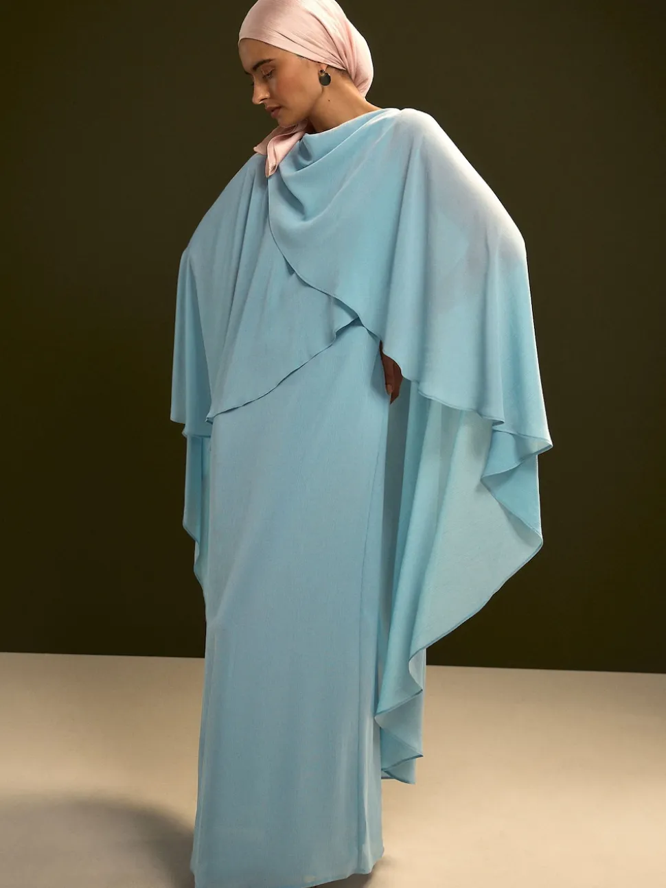 Bleu - Cape Robe longue