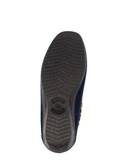 Bleu - Chaussons compensés Lunar Paloma à imprimé animal