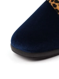 Bleu - Chaussons compensés Lunar Paloma à imprimé animal