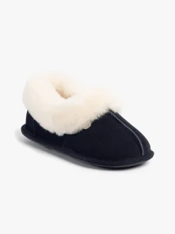 Bleu - Chaussons Just Sheepskin femme bleus classiques en peau de mouton