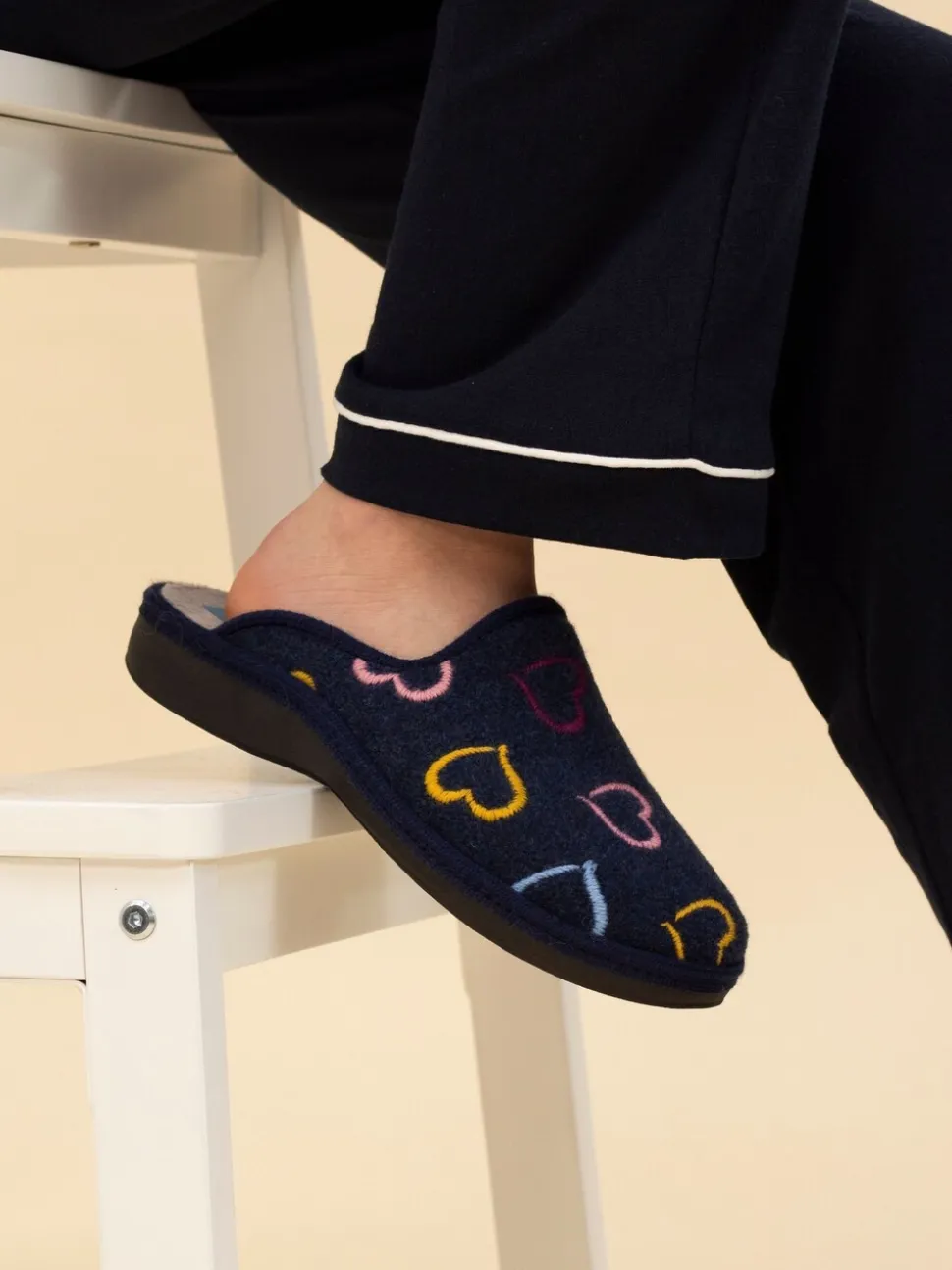 Bleu - Chaussons Lunar style mule