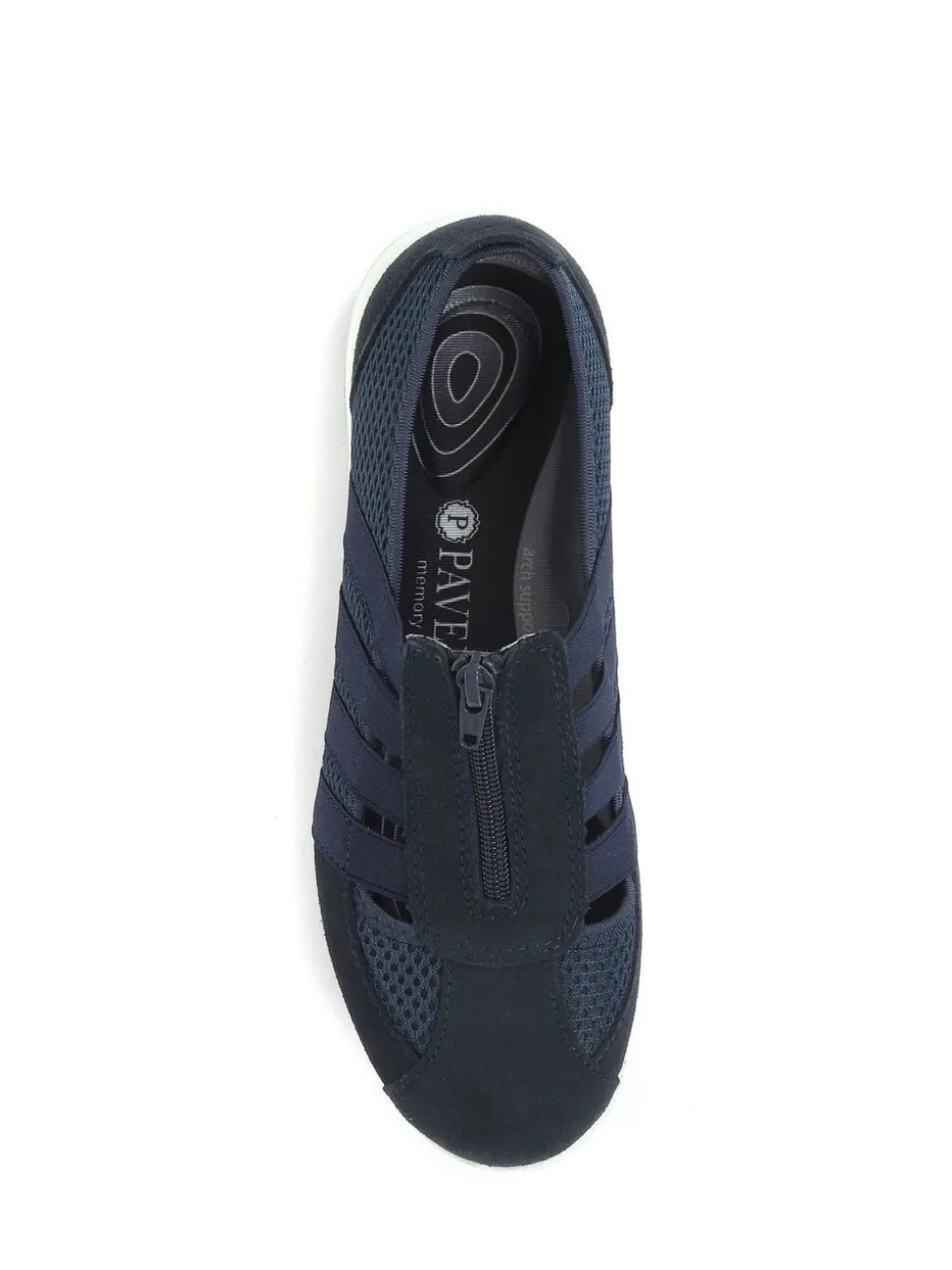 Bleu - Chaussures Pavers en cuir décontractées coupe large pour femme