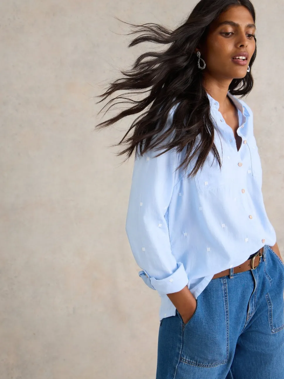 Bleu - Chemise White Stuff Sophie