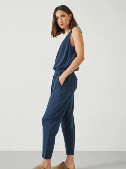 Bleu - Combinaison courte en jersey Hush