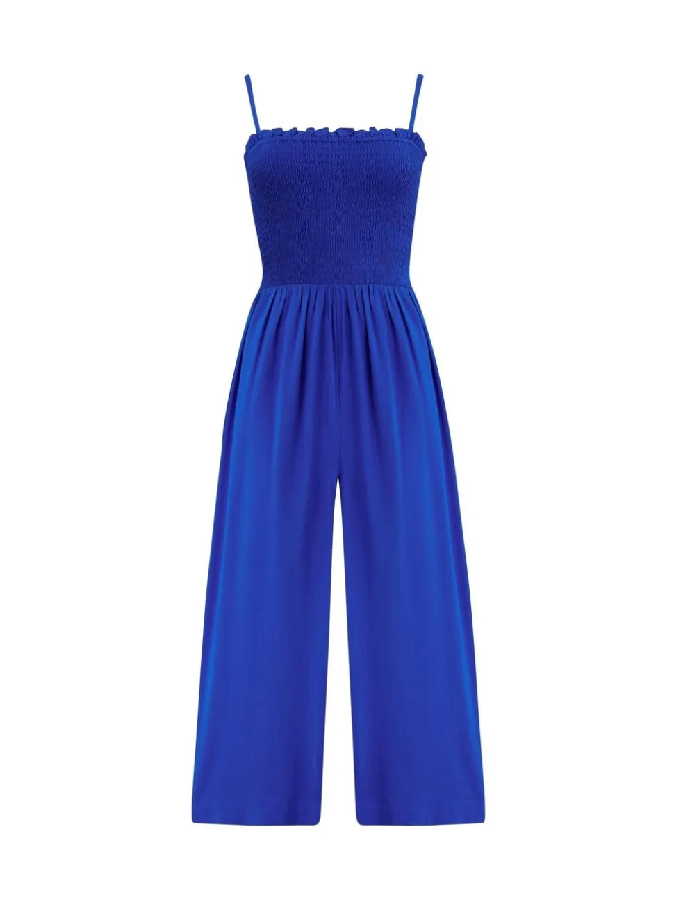 Bleu - Combinaison de plage Pour Moi bustier à corsage froncé