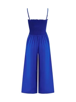 Bleu - Combinaison de plage Pour Moi bustier à corsage froncé