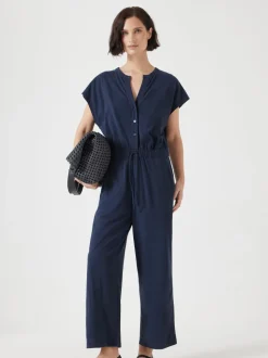 Bleu - Combinaison Hush Kendall en jersey 100% coton
