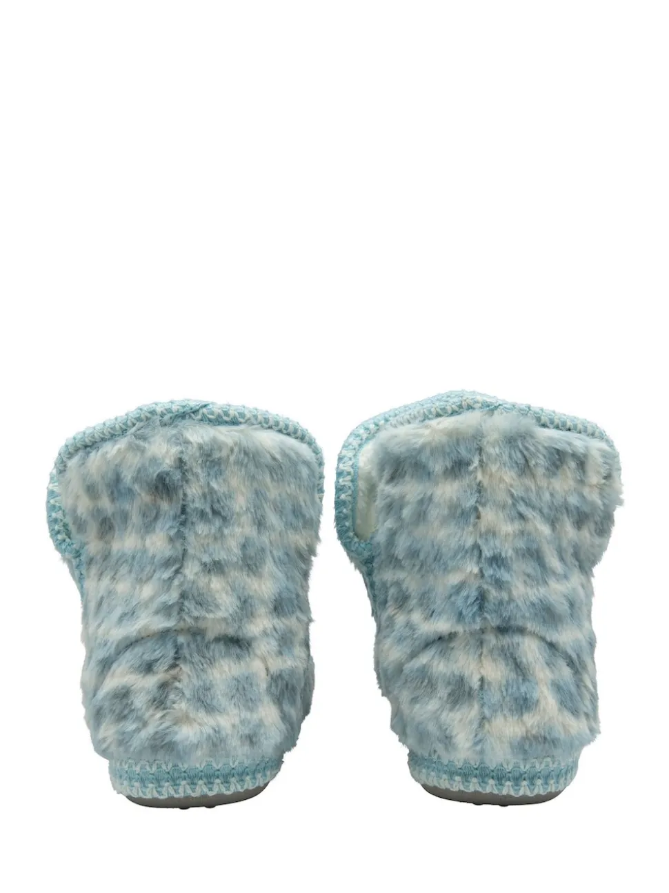 Bleu - Dunlop Chaussons à pompons en faux chaussons
