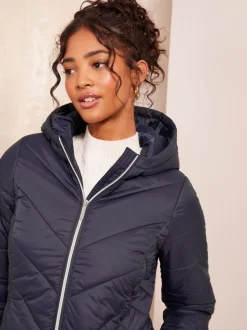 Bleu - Friends Like These Veste mi-longue matelassée