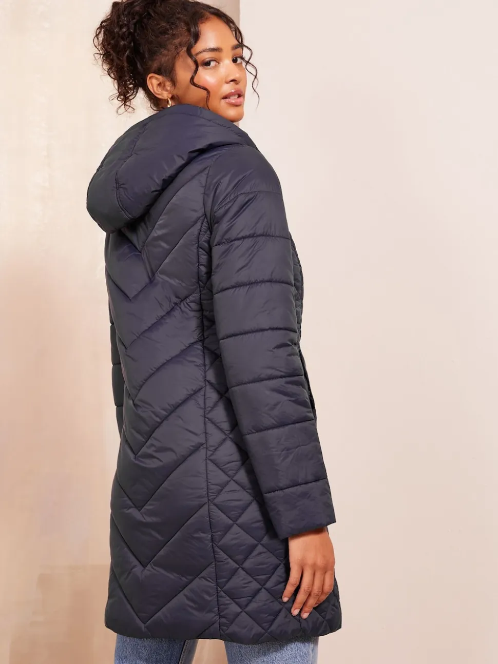 Bleu - Friends Like These Veste mi-longue matelassée