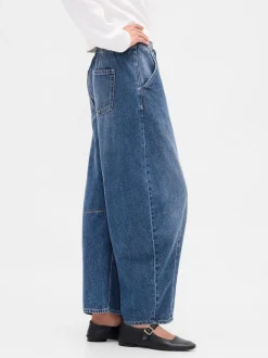 Bleu - Gap Jeansfer à cheval ultra-doux taille moyenne