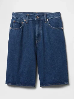 Bleu - Gap short en jean jort long taille mi-haute de 11 pouces