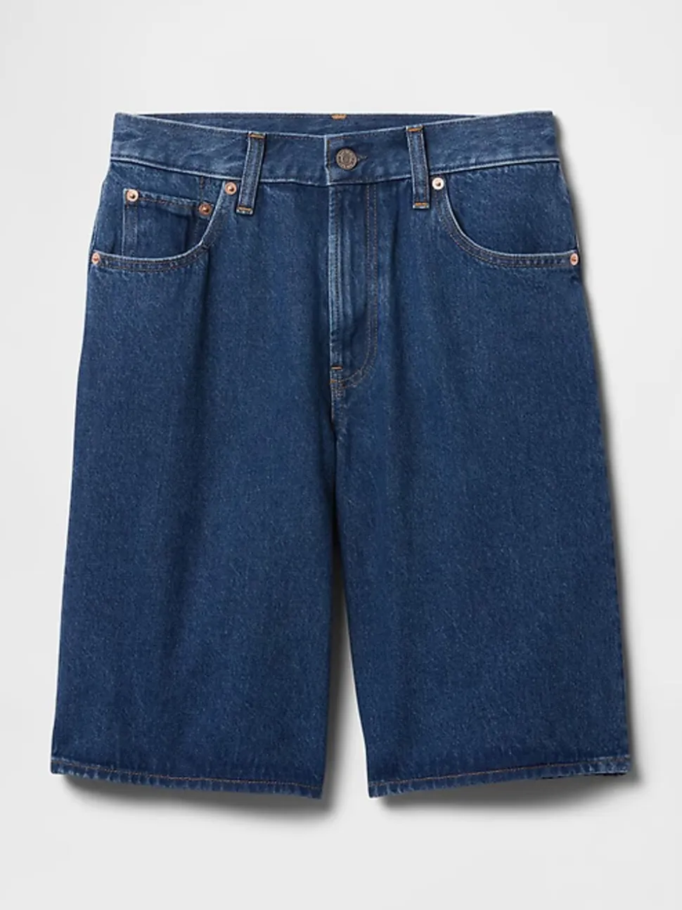 Bleu - Gap short en jean jort long taille mi-haute de 11 pouces