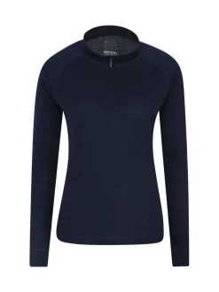 Bleu - Haut Mountain Warehouse Talus thermique à col zippé pour femme