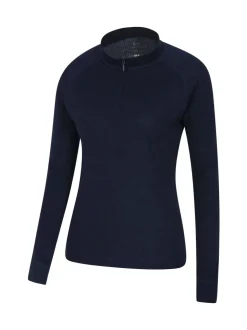Bleu - Haut Mountain Warehouse Talus thermique à col zippé pour femme