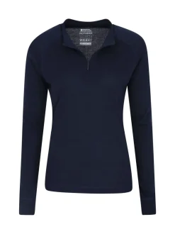 Bleu - Haut Mountain Warehouse Talus thermique à col zippé pour femme